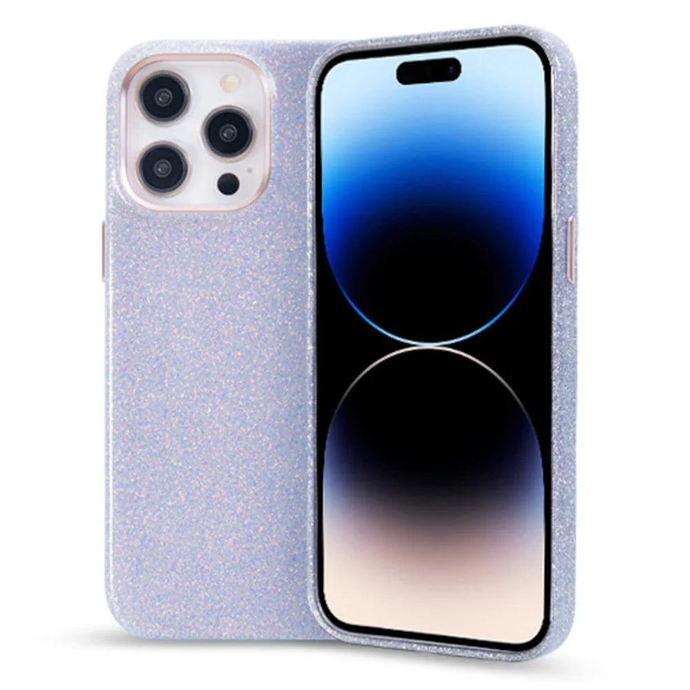 KZDOO Sparkle Series for iPhone 16 Pro Case TPU+PC Shining Anti-Drop Phone Protector - Blue - 1