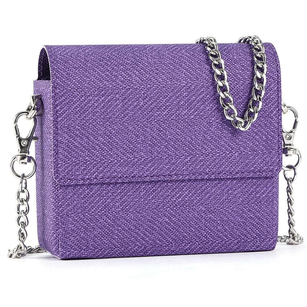 VILI BF Series Crossbody Phone Bag PU Leather Phone Carrying Bag with Shoulder Strap - Purple - 1