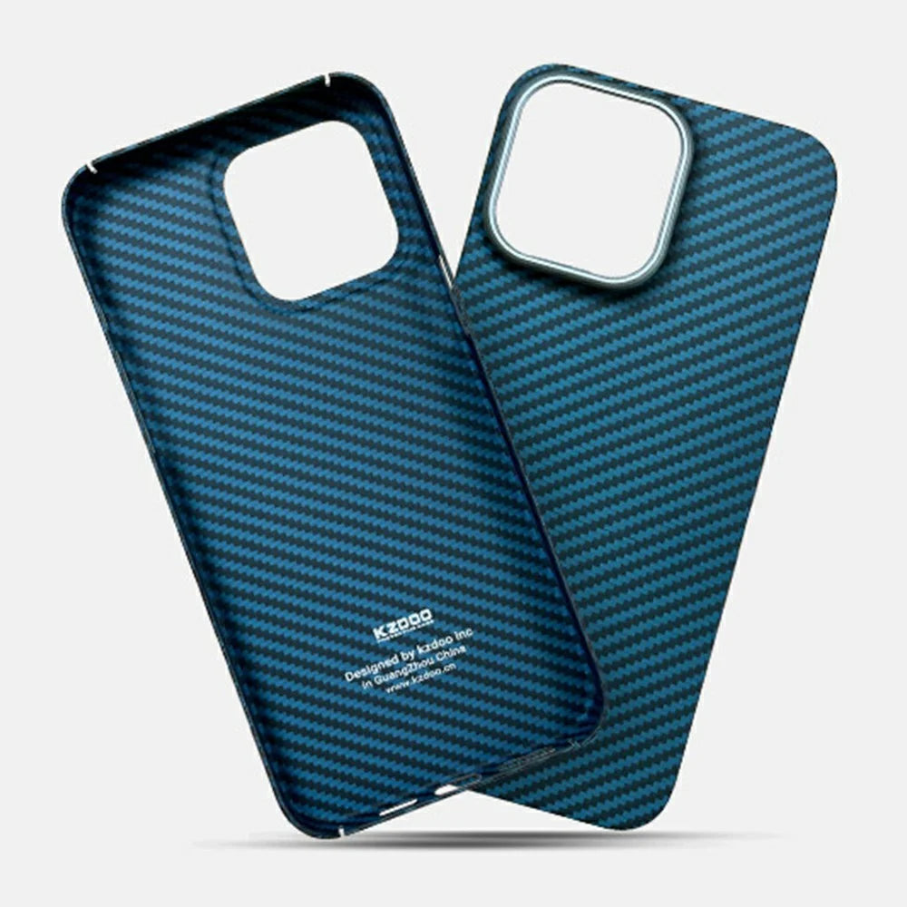 KZDOO For iPhone 16 Pro Case Aramid Fiber Anti-Drop Phone Cover - Green - 3