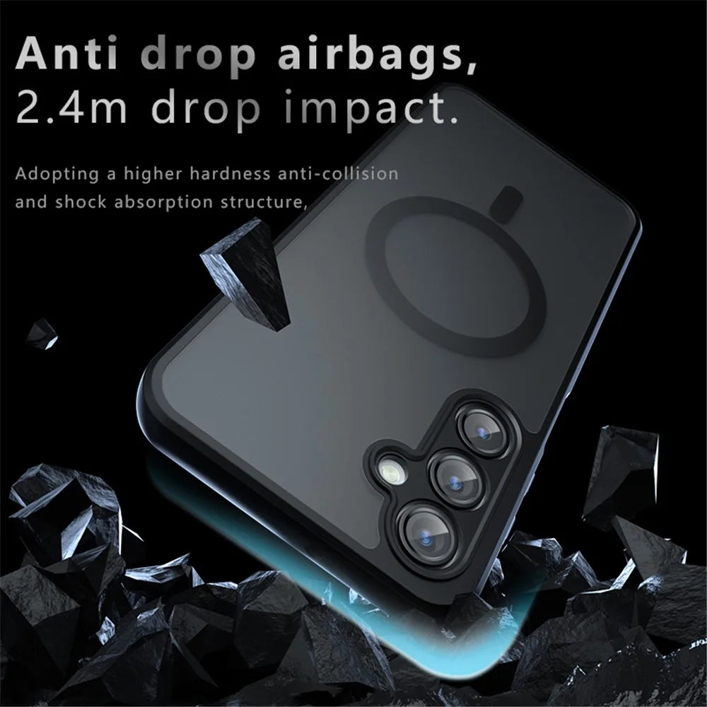 For Samsung Galaxy A16 5G / A16 4G Magnetic Case TPU+PC Matte Phone Cover - 5