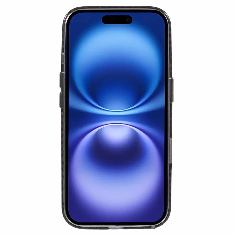 For iPhone 16 Plus Case Compatible with MagSafe Laser Effect TPU+Acrylic Phone Cover - Black - 2