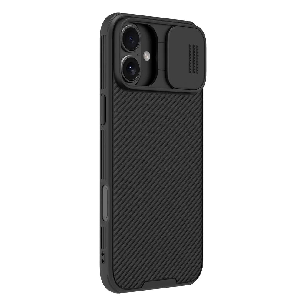 NILLKIN Camshield Pro Series for iPhone 16 Case PC+TPU Slide Camera Lid Phone Cover - Black - 3