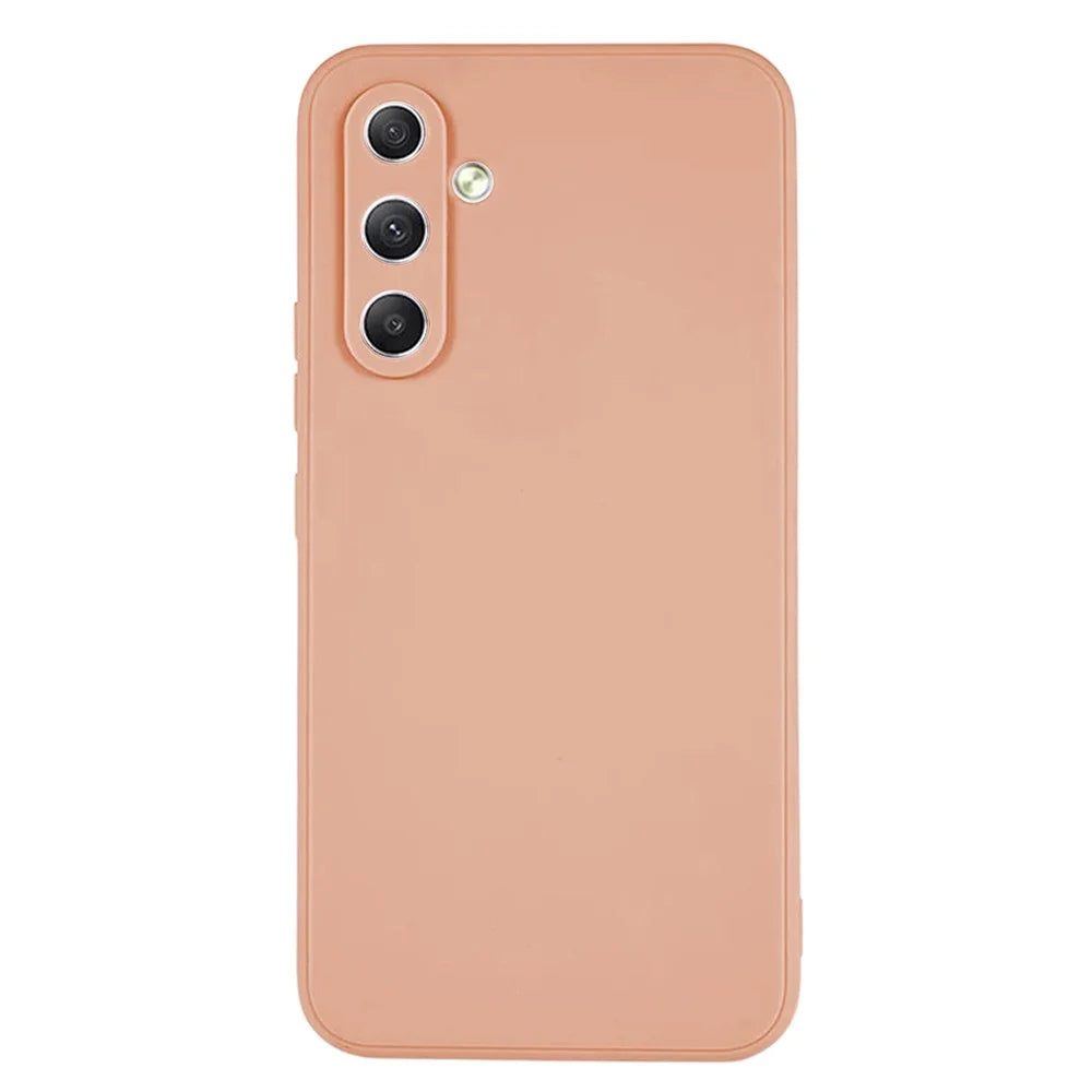 KALEBOL KLB-TPU003 For Samsung Galaxy A14 4G  /  5G Case Anti-Scratch Solid Color TPU Phone Cover - Pink - 1