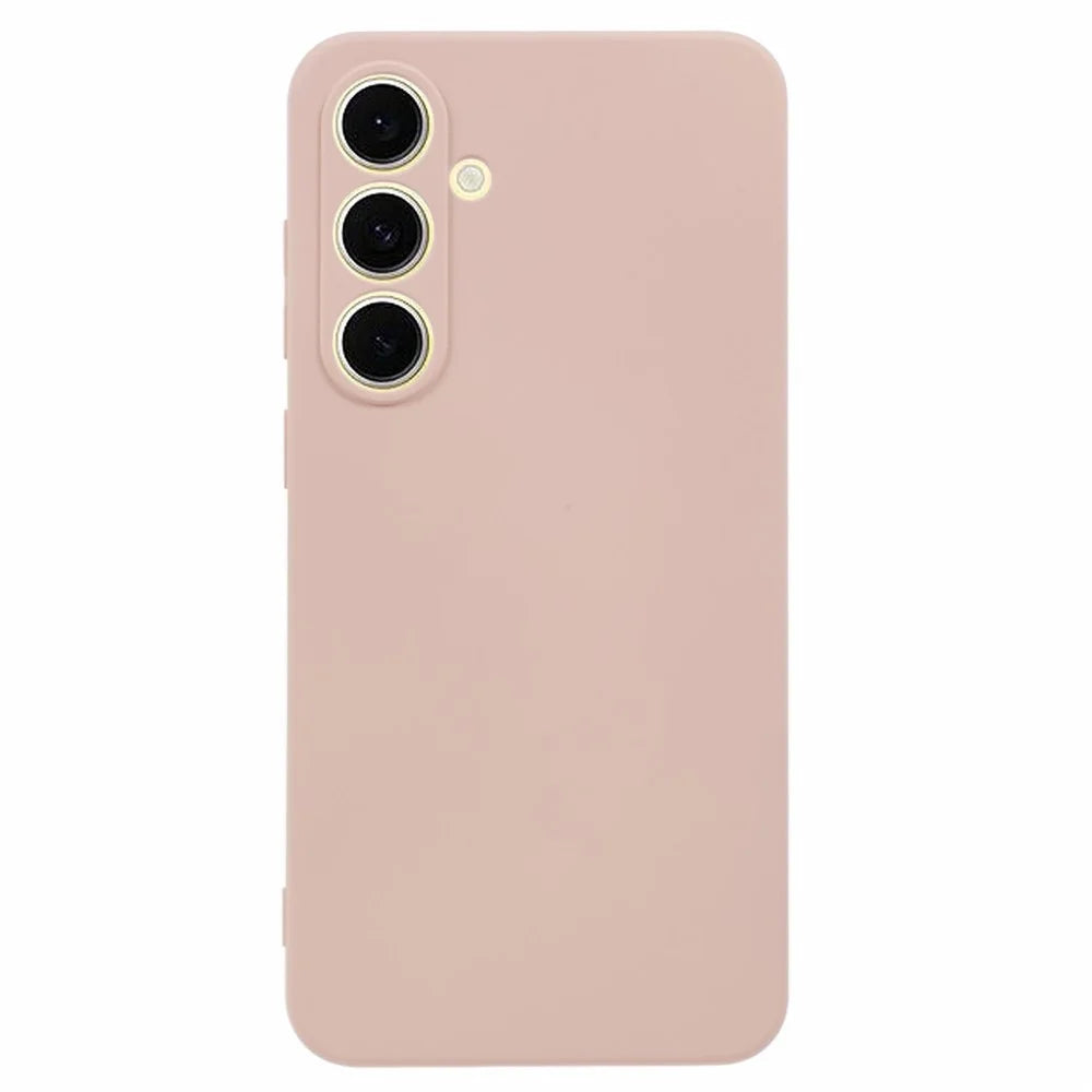 For Samsung Galaxy S24 FE Case TPU Back Soft Anti-Scratch Fiber Lining Phone Cover - Pink - 1