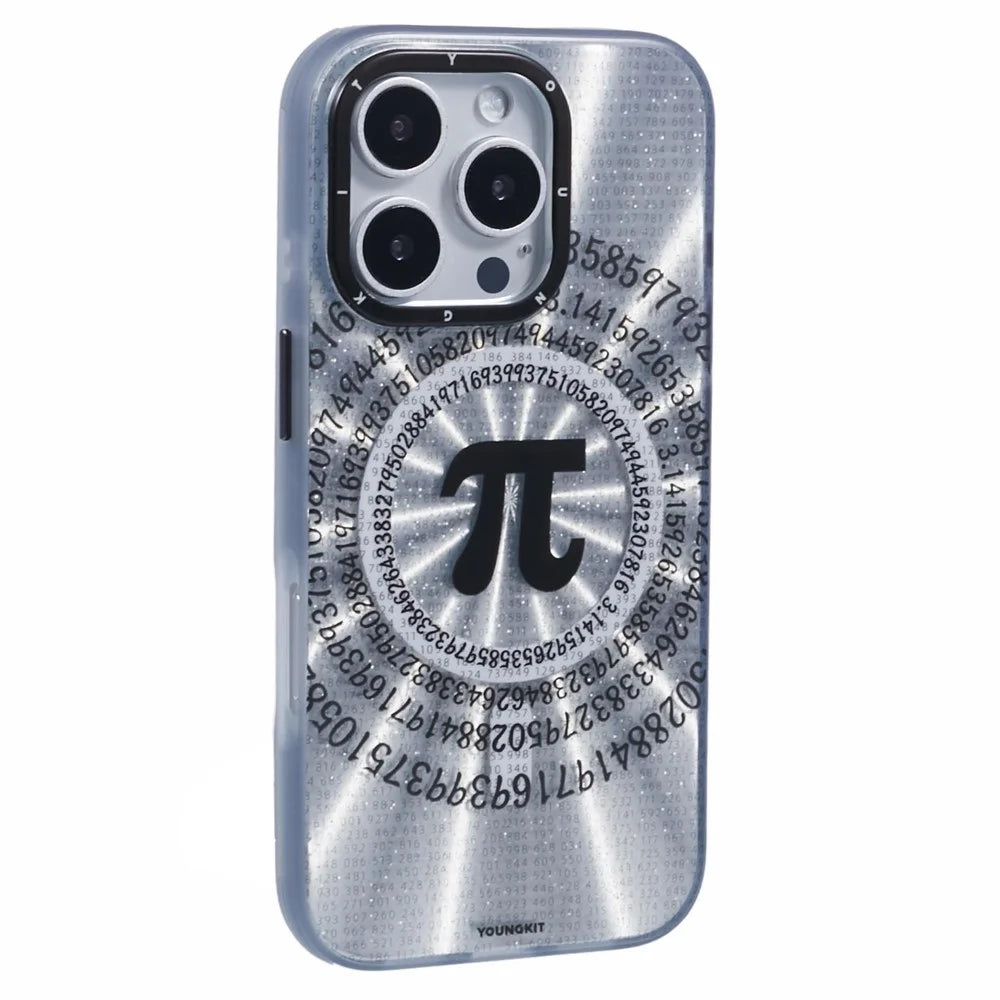 YOUNGKIT Mathematical Series for iPhone 16 Pro Case Compatible with MagSafe IMD TPU Back Cover - Infinite π - 1