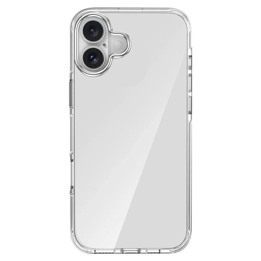 For iPhone 16 Plus Case Airbag Design PC+TPU Clear Protective Phone Cover - 2