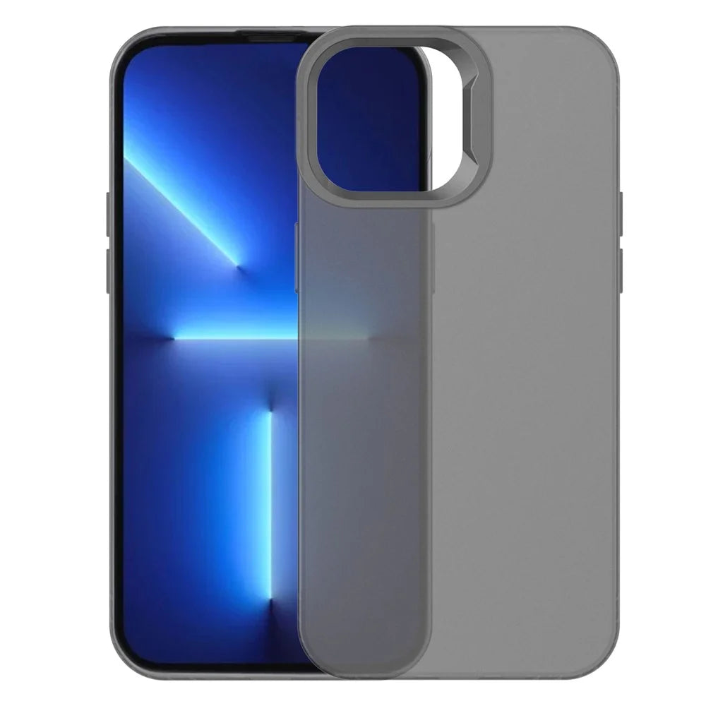 KALEBOL KLB-TPU008 For iPhone 12 Pro Max 6.7 inch Case Transparent Matte TPU Anti-Drop Phone Cover - Black - 2