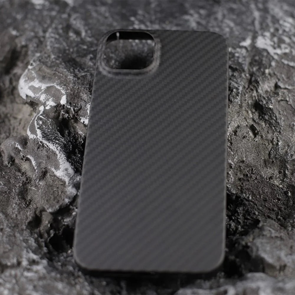 For iPhone 16 Plus Magnetic Case 1500D Coarse Texture Aramid Fiber Phone Cover (Big Lens Hole) - Black - 3