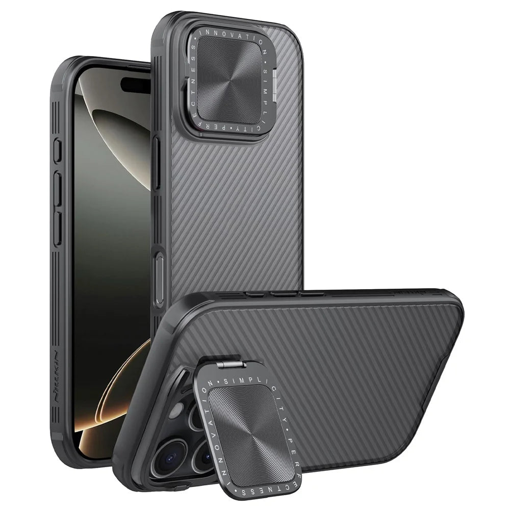 NILLKIN Camshield Prop Series for iPhone 16 Pro Case Translucent Slide Camera Protection PC + TPU Phone Cover - 1