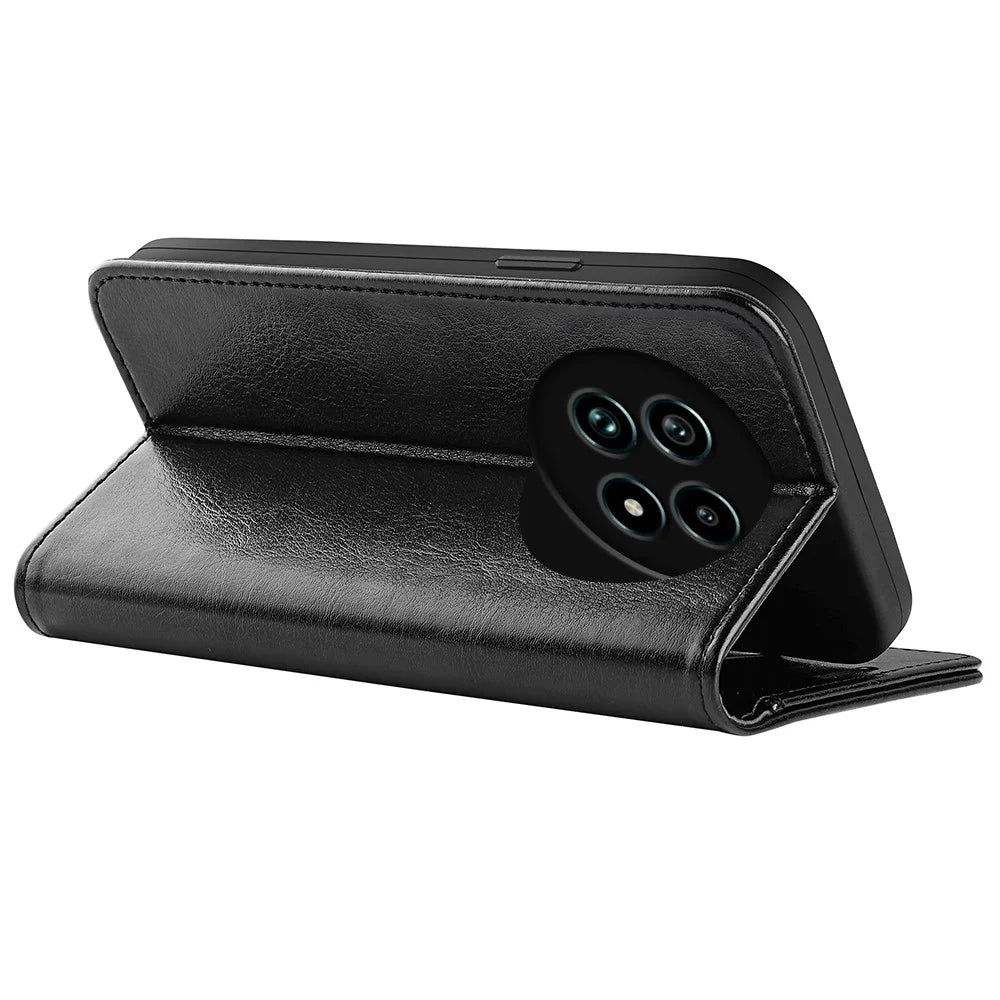 For Realme 13 Pro 5G (Global) / 13 Pro+ 5G (Global) Wallet Case Crazy Horse Texture Stand Leather Phone Cover - Black - 4