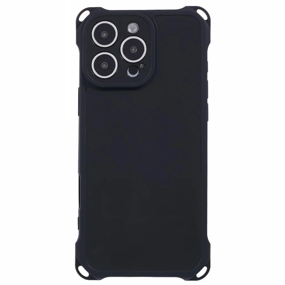 For iPhone 16 Pro Case Reinforced Corner Protection TPU Phone Cover - Black - 3