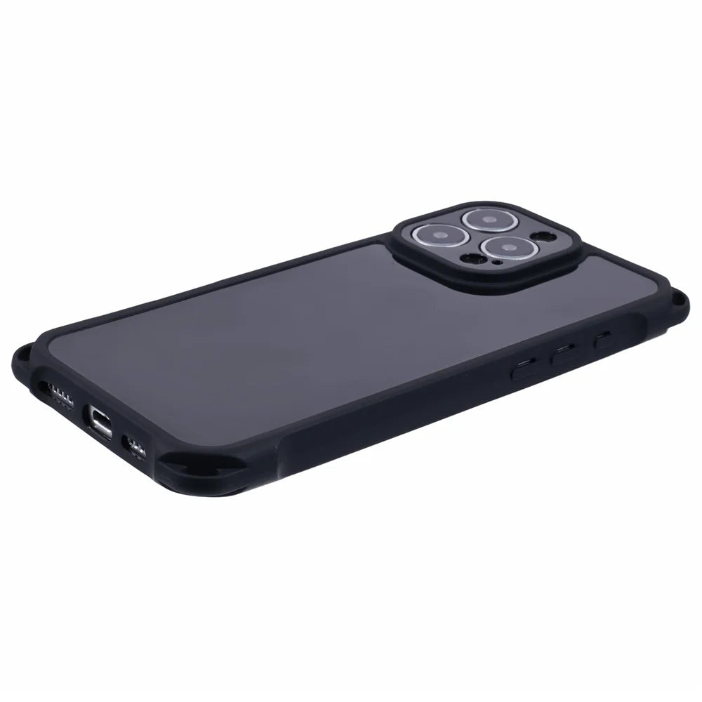 For iPhone 16 Pro Case Reinforced Corner Protection TPU Phone Cover - Black - 5