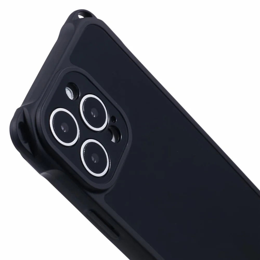 For iPhone 16 Pro Case Reinforced Corner Protection TPU Phone Cover - Black - 6