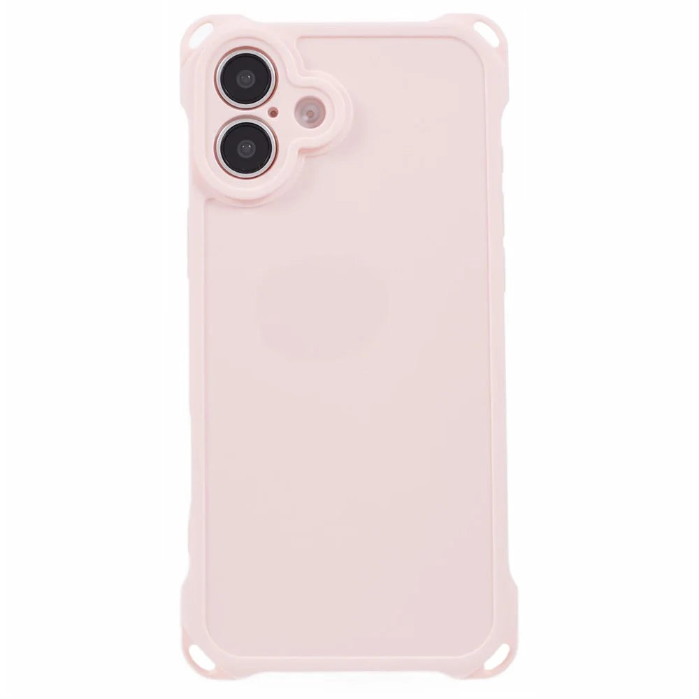 For iPhone 16 Case Reinforced Corner Protection TPU Phone Cover - Pink - 3