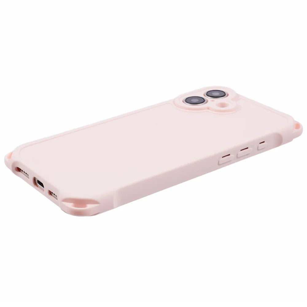 For iPhone 16 Case Reinforced Corner Protection TPU Phone Cover - Pink - 5