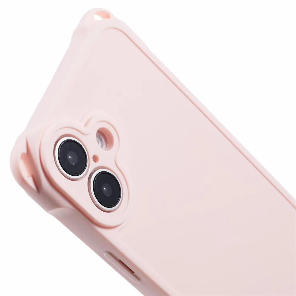 For iPhone 16 Case Reinforced Corner Protection TPU Phone Cover - Pink - 6