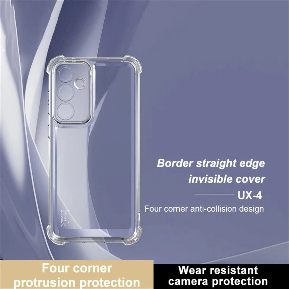 IMAK UX-4 Series for Samsung Galaxy S23 FE Case Straight Frame Four Corner Shockproof Clear TPU Cover - 2