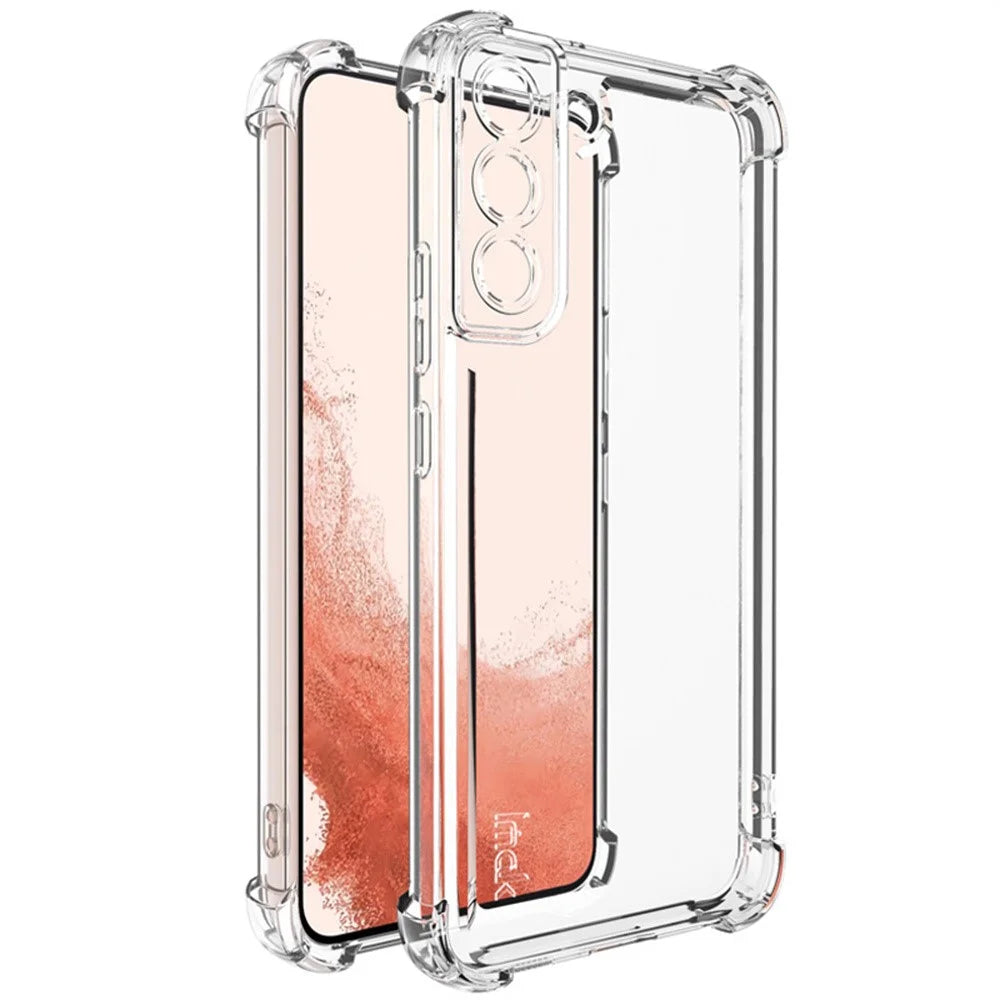 IMAK UX-4 Series for Samsung Galaxy S22+ 5G Case Straight Frame Four Corner Shockproof Clear TPU Cover - 1