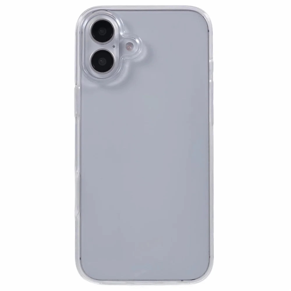 For iPhone 16 Plus Case TPU Frame Clear Acrylic Back Phone Cover with PET Film - 3