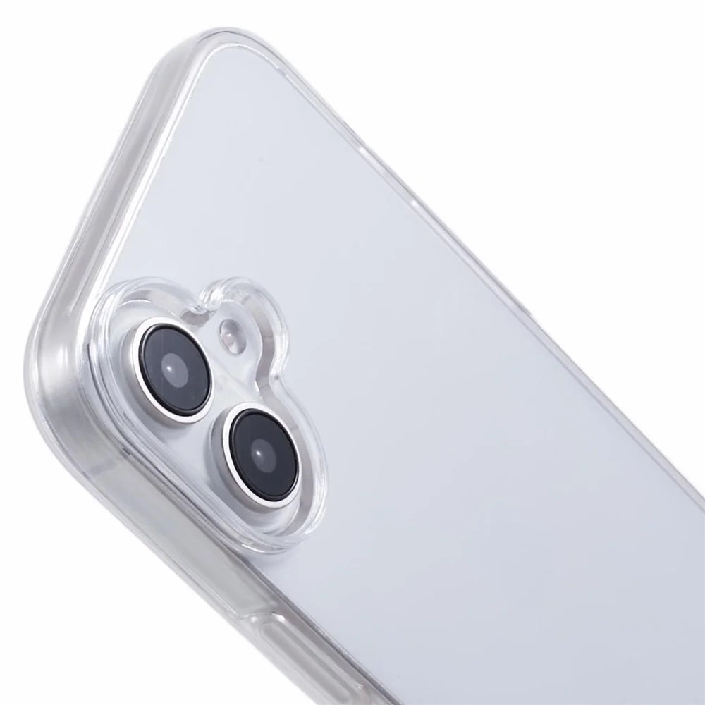 For iPhone 16 Plus Case TPU Frame Clear Acrylic Back Phone Cover with PET Film - 5