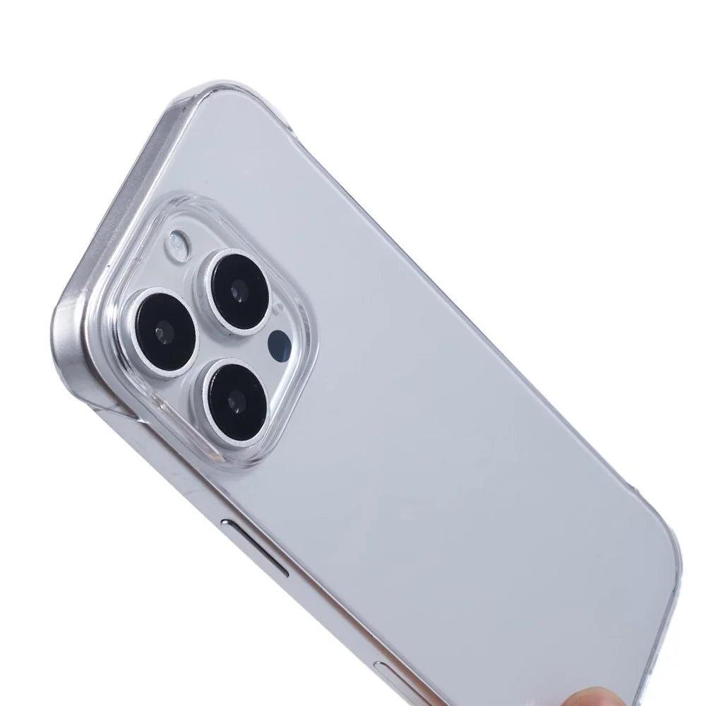 For iPhone 16 Pro Max Case Transparent PC Borderless Phone Cover - 4