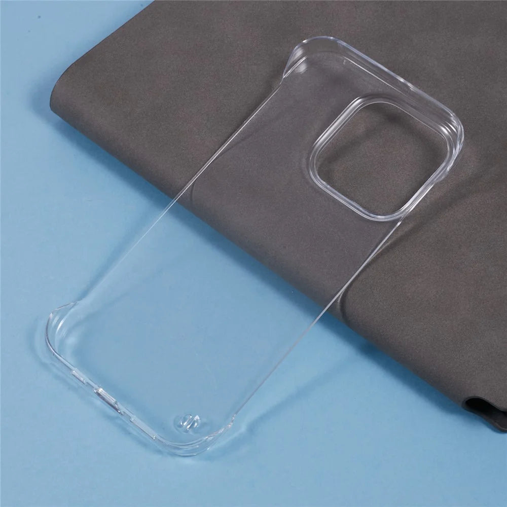 For iPhone 16 Pro Max Case Transparent PC Borderless Phone Cover - 5