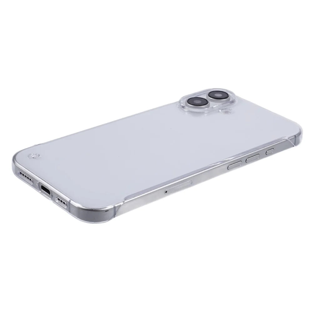 For iPhone 16 Plus Case Transparent PC Borderless Phone Cover - 5