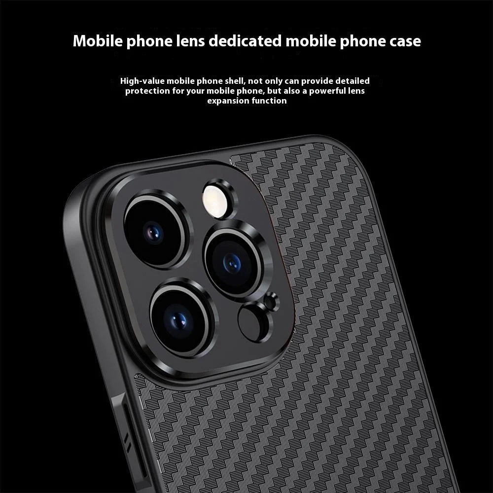 For iPhone 15 Pro Case PC+TPU+Aluminium Alloy Phone Cover with 17mm Lens Backplate - Black - 2