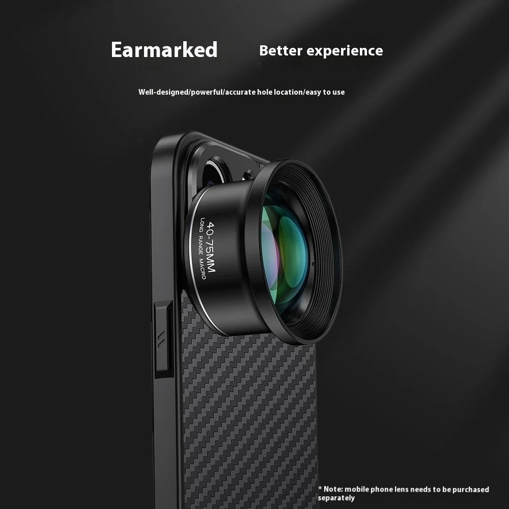 For iPhone 15 Case PC+TPU+Aluminium Alloy Phone Cover with 17mm Lens Backplate - Black - 2