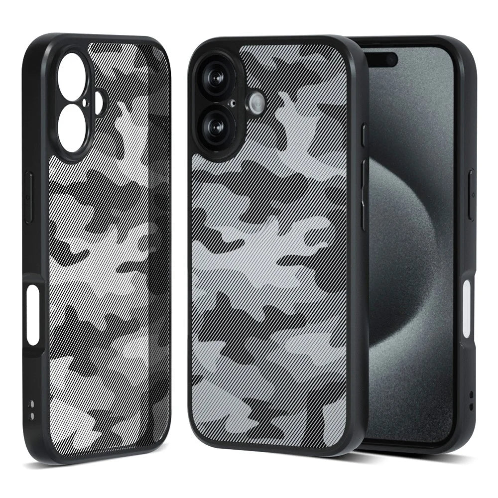 IBMRS For iPhone 16 Plus Case TPU + PC Heavy Duty Shockproof Phone Cover Camera Protection - Artistic Camouflage - 1