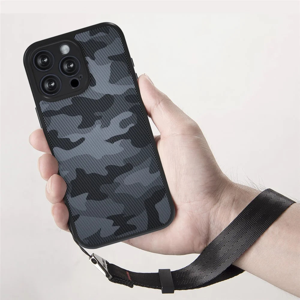IBMRS For iPhone 16 Pro Case TPU + PC Heavy Duty Shockproof Phone Cover Camera Protection - Artistic Camouflage - 2