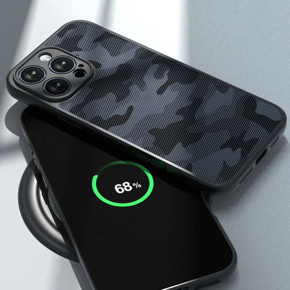 IBMRS For iPhone 16 Pro Case TPU + PC Heavy Duty Shockproof Phone Cover Camera Protection - Artistic Camouflage - 3