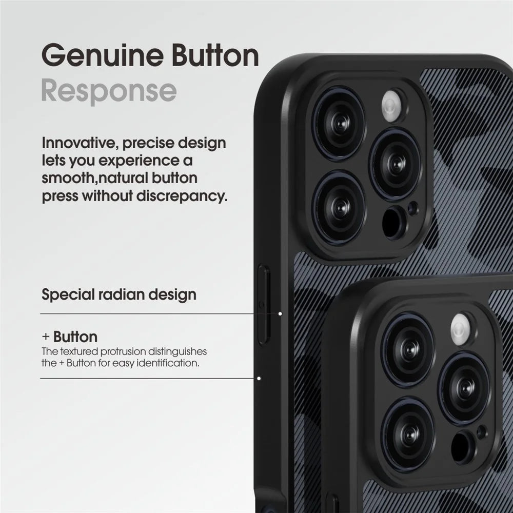 IBMRS For iPhone 16 Pro Case TPU + PC Heavy Duty Shockproof Phone Cover Camera Protection - Artistic Camouflage - 5