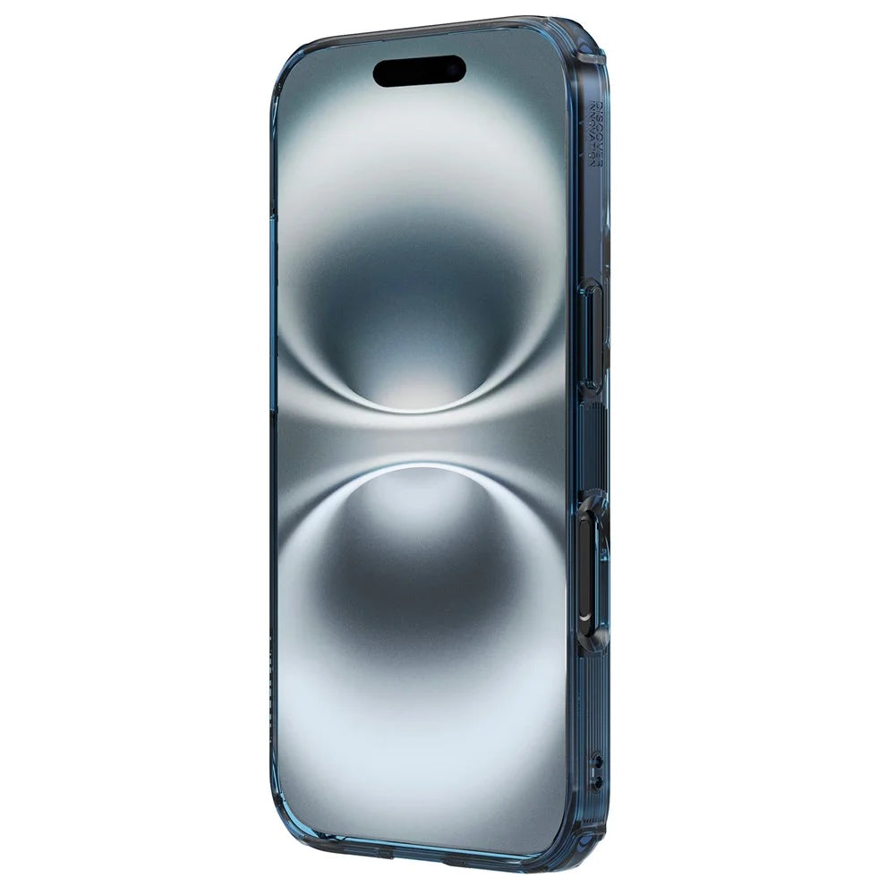 NILLKIN Nature Pro Series for iPhone 16 Case Compatible with MagSafe TPU + PC Ultra Clear Phone Case - Blue - 5