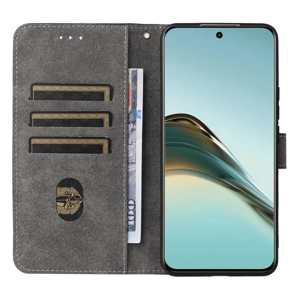 For Realme 13+ 5G / 13 Pro 5G (China) Wallet Case RFID Blocking PU Leather Cover Stand View - Brown - 2
