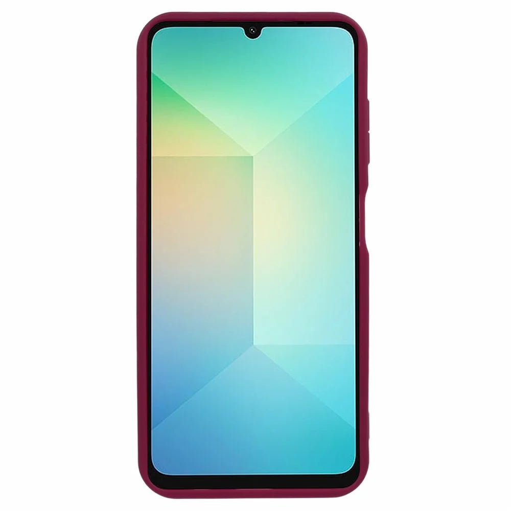 For Samsung Galaxy A06 4G Case Grooved Design TPU Anti-Slip Phone Cover - Red - 2