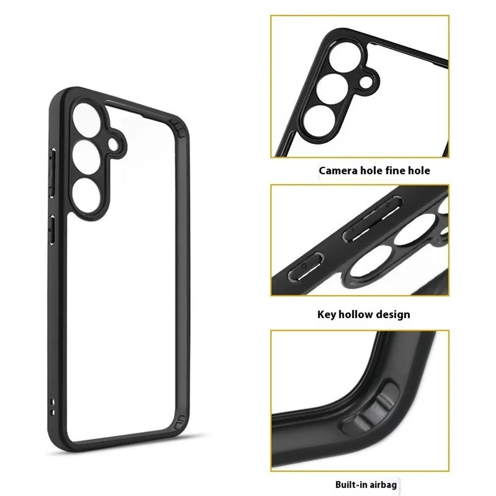 For Samsung Galaxy S25 Case Shockproof PC+TPU Clear Back Phone Cover - 6