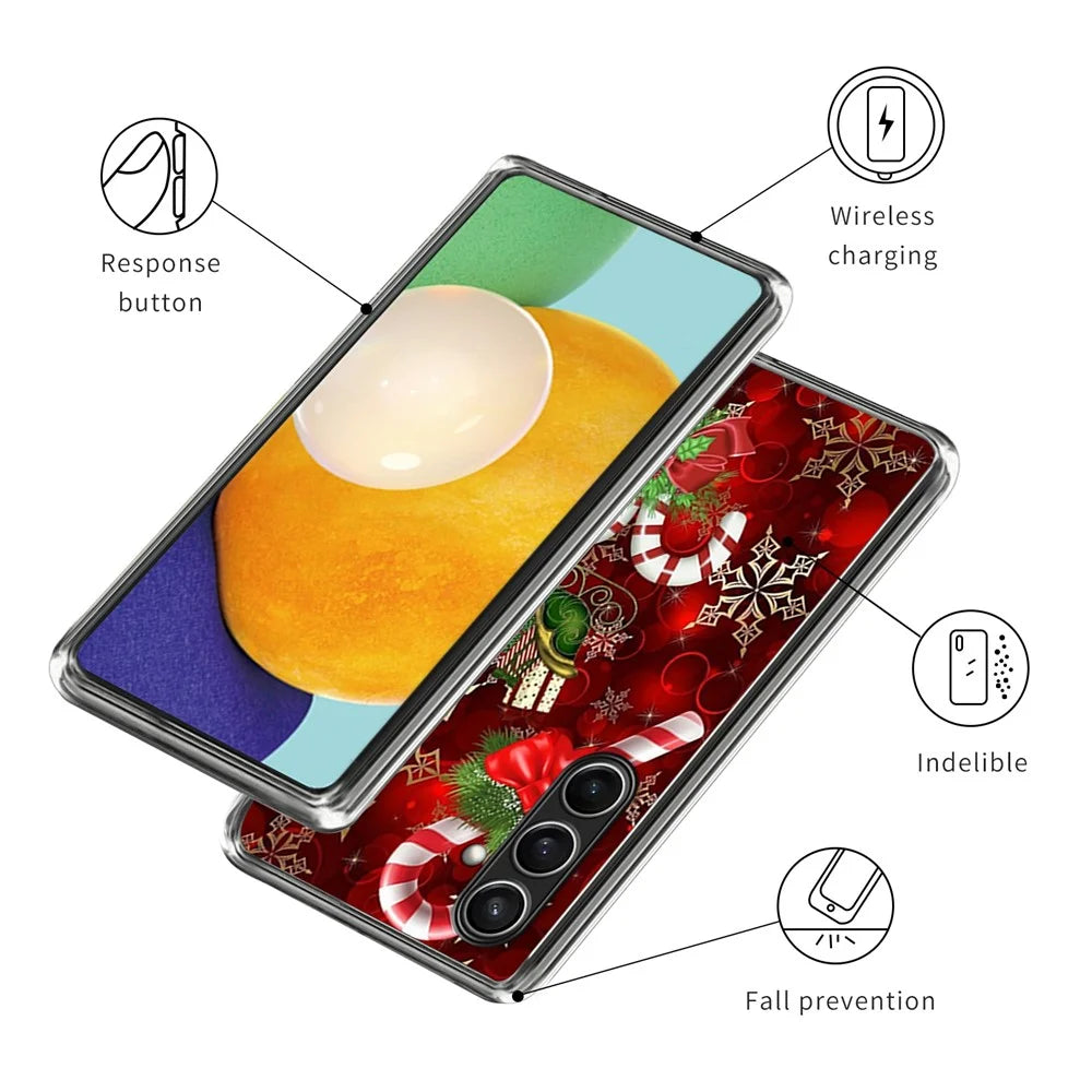 For Samsung Galaxy S25+ Case Christmas Pattern Printing Soft TPU Phone Cover - Style A - 3