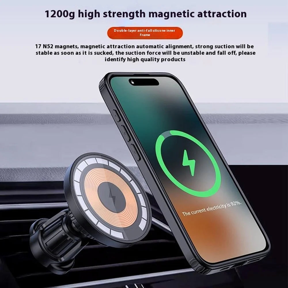 For iPhone 16 Pro Case Compatible with MagSafe Shockproof PC + TPU Phone Cover - Black - 2