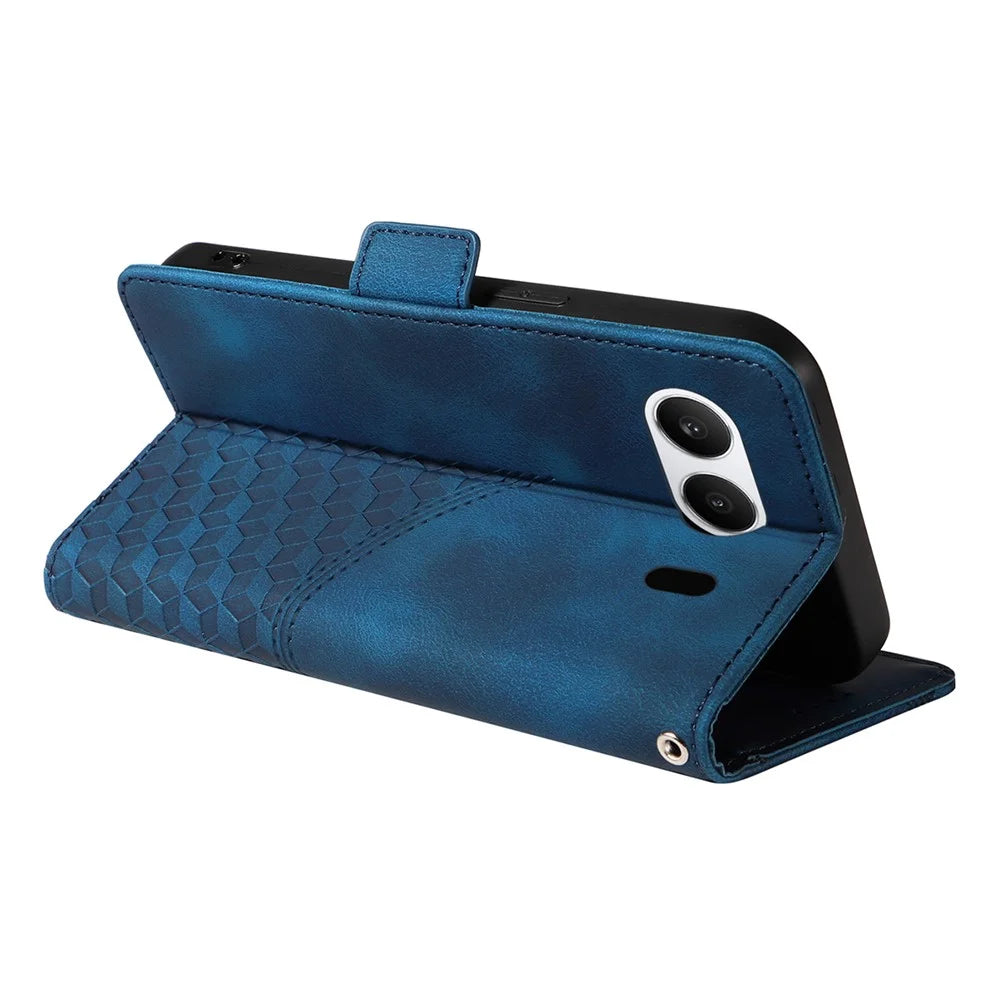 ENKAY For OnePlus Nord 4 Wallet Case  Imprint PU Leather Phone Stand Cover with Tempered Glass - Black - 2