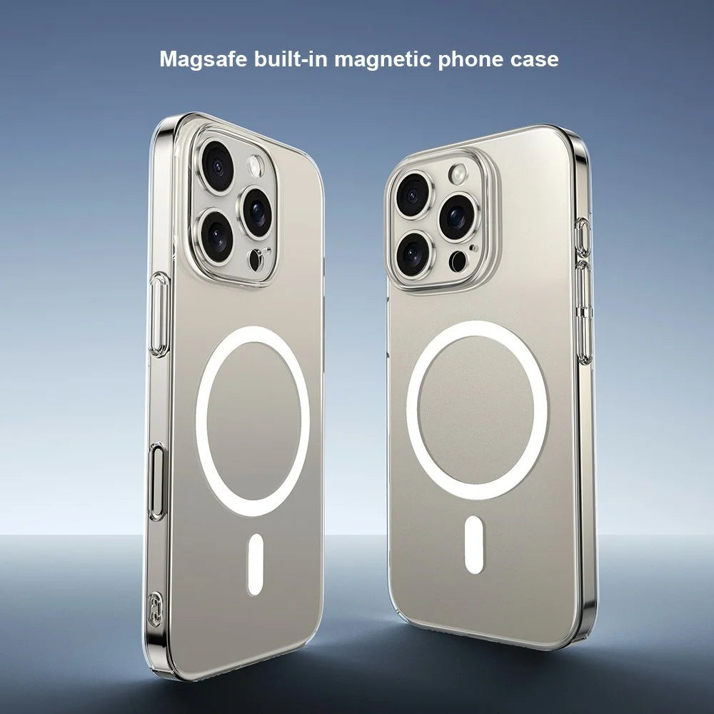 XUNDD XDD-0010 For iPhone 16 Plus Case Compatible with MagSafe Cover Ultra-Thin Clear PC Phone Cover - White - 2