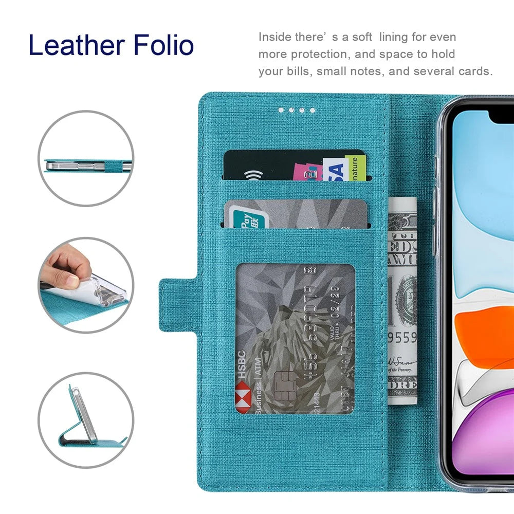 VILI DMK Series for iPhone 16 Pro Case Stand Wallet Leather Phone Cover - Blue - 2