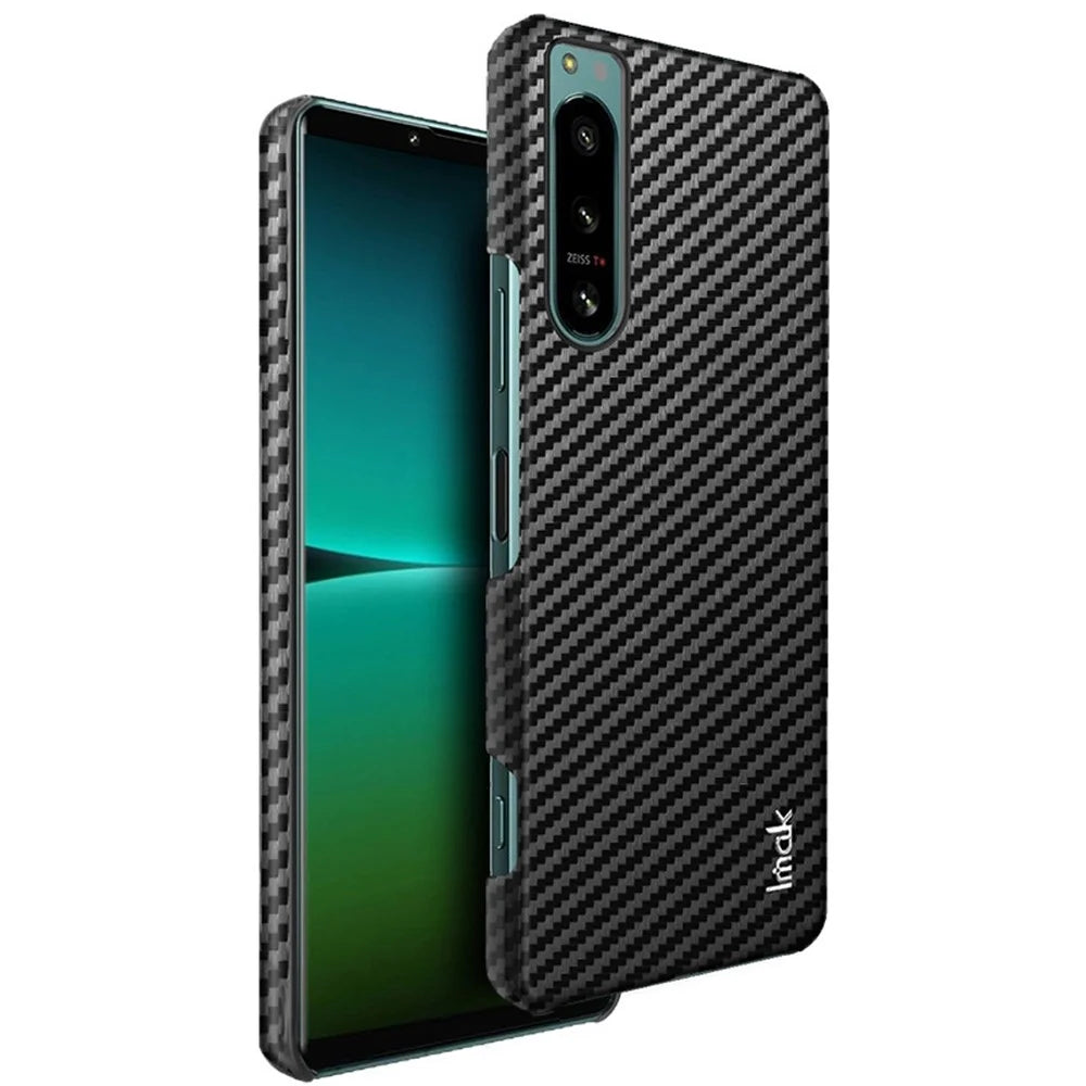 IMAK Ruiyi Series for Sony Xperia 5 IV 5G Carbon Fiber Texture PU Leather Coated PC Case Anti-scratch Anti-fingerprint Phone Cover - 2