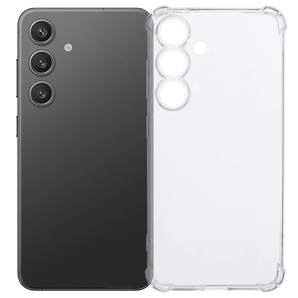 For Samsung Galaxy S25+ Phone Case Reinforced Four Corner Anti-Drop Clear TPU Cover - 1