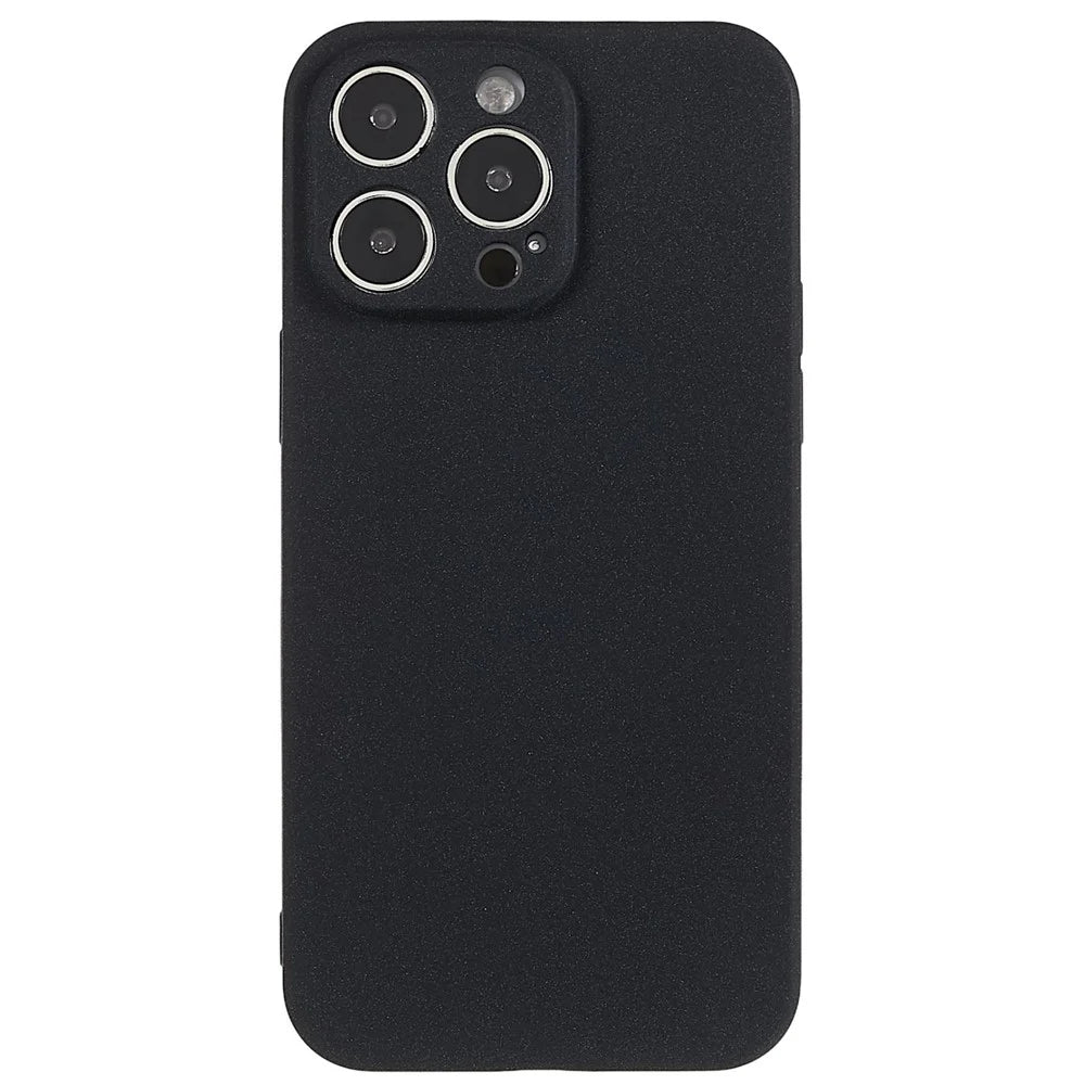 For iPhone 14 Pro Anti-scratch Phone Back Case Double-Sided Matte Soft TPU Anti-fingerprint Phone Cover - Black - 2