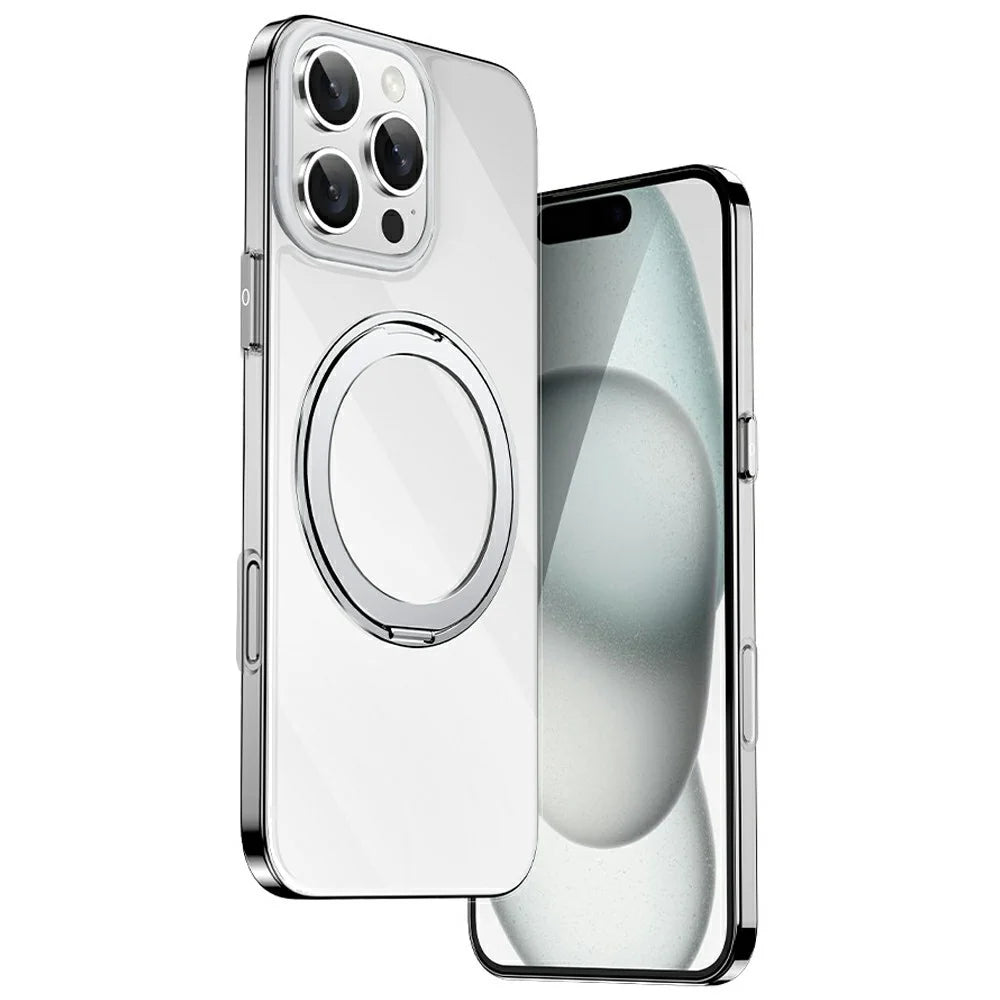XUNDD Zero Sense Series For iPhone 16 Pro Case Compatible with MagSafe Rotating Kickstand PC+TPU Phone Cover - 1