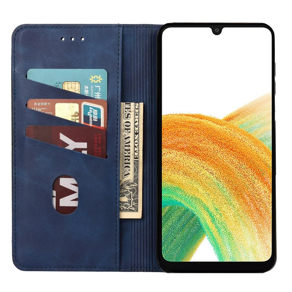 For Samsung Galaxy A16 5G / A16 4G Case PU Leather Shockproof Protection Wallet Phone Cover - Blue - 2