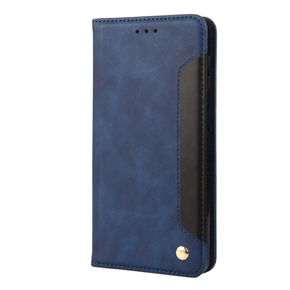 For Samsung Galaxy A16 5G / A16 4G Case PU Leather Shockproof Protection Wallet Phone Cover - Blue - 7