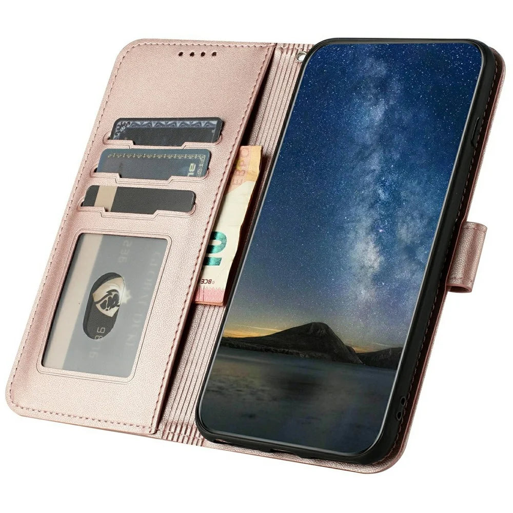 For Infinix Hot 50 4G Phone Cases Mandala Flower Leather Wallet Mobile Cover with Strap - Rose Gold - 2