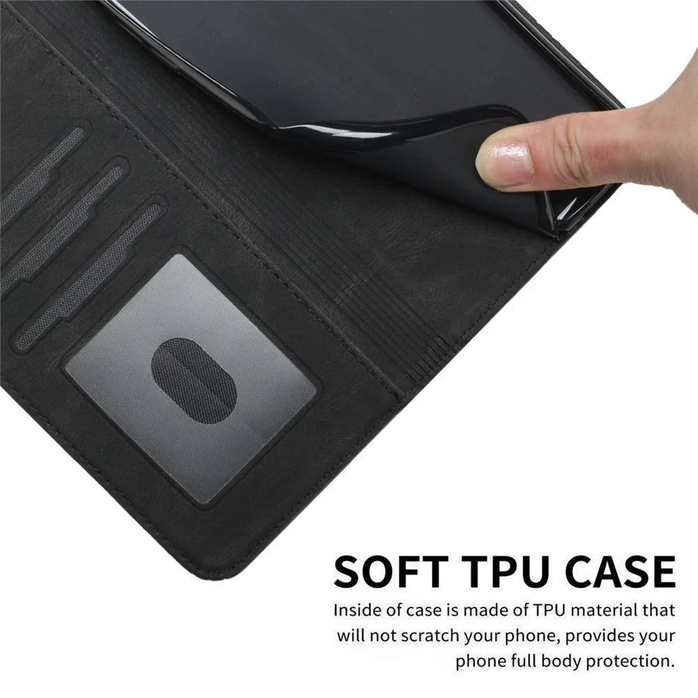 YX0010 Series for Samsung Galaxy S25 Ultra Wallet Case Rhombus Lines Leather Phone Cover - Black - 5